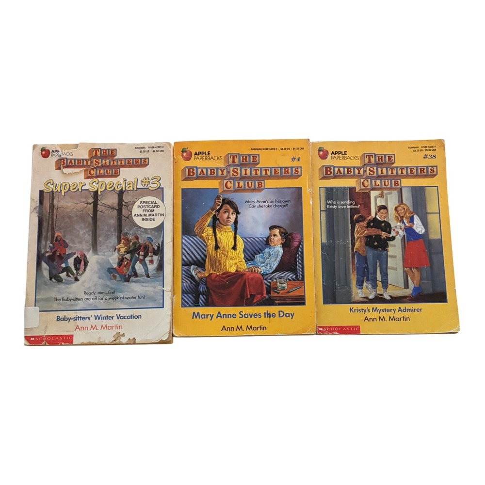 The Baby-Sitters Club‎ Books Lot of 3 Ann M Martin Vintage Scholastic Paperbacks